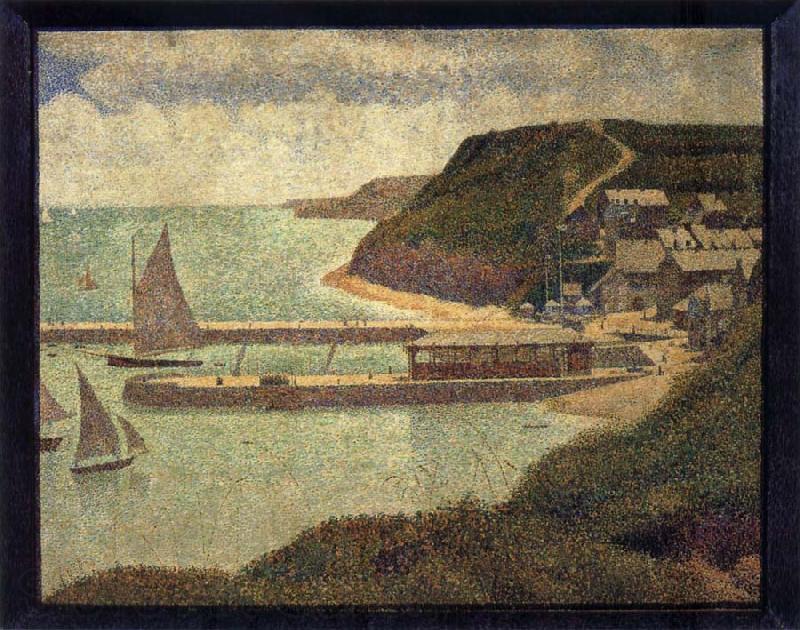 Georges Seurat The Flux of Port en bessin Spain oil painting art